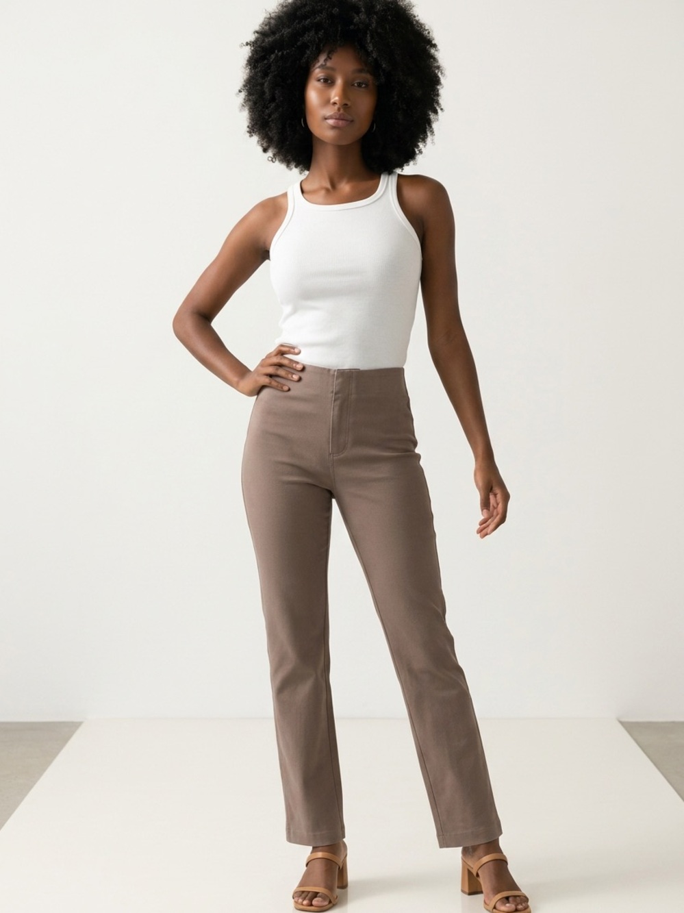 MM. Lafleur Neutral Taupe Pants Size 4 96% Cotton